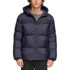 Tommy Hilfger Men's New Ghost Logo Print Puffer Jacket