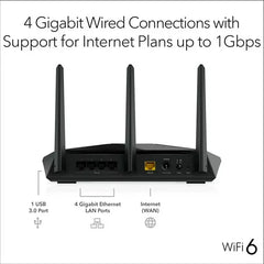 Netgear Nighthawk AX2400 Dual-Band Wi-Fi 6 Router (RAX29-100NAS) - Black