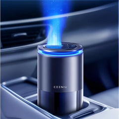 Ceeniu Smart Car Air Freshener, Enlarged Spray Nozzle, Advanced Ultrasonic Diffuser CF12 Pro, Auto On/Off, Adjustable Mode, 60-Day Powerful Battery, Ambient Light, Lasts 4 Months