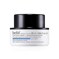 belif Moisturizing Bomb Daily Ceramide Moisturizer with Peptide & Squalane, 48hr Hydration & Anti Aging Cream, Milky & Lightweight, Restores Skin Barrier, Korean Skincare, 0.84 fl oz (25ml)