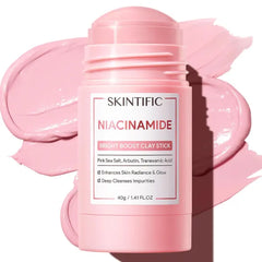 SKINTIFIC Clay Stick Face Mask – Deep Pore Cleansing, Blackhead Removal, Redness Soothing, Non-Drying Wash-Off Skincare