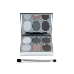 Jerome Alexander New Again Eyeshadow Palette & Brush, 6 Buildable & Blendable Micronized Powder Shades