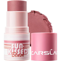 CARSLAN Sun Kissed Blush & Bronzer Stick for Cheeks Lips & Eyes, Long-Lasting Matte Cream Makeup Blush Stick, Blendable & Vegan, Natural Glow for All Skin Tones - 0.21 oz