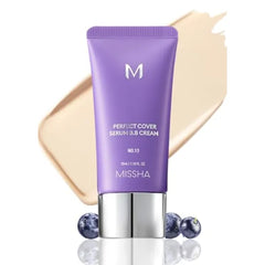MISSHA M PERFECT Cover Serum BB Cream, Skin Tint, Tinted Moisturizer, Skin Care Foundation Makeup, Superfood Complex, Glass Skin, 1.18 Fl oz