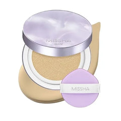 MISSHA Serum Cushion Glow Layering Fit Cushion Foundation (0.5 Ounce ), Korean Foundation Makeup, Rich-Texture, Full-Coverage, 24-Hr Hydrating, Triple Glow System