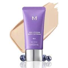MISSHA M PERFECT Cover Serum BB Cream, Skin Tint, Tinted Moisturizer, Skin Care Foundation Makeup, Superfood Complex, Glass Skin, 1.18 Fl oz