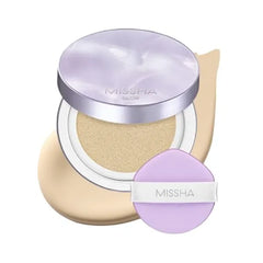 MISSHA Serum Cushion Glow Layering Fit Cushion Foundation (0.5 Ounce ), Korean Foundation Makeup, Rich-Texture, Full-Coverage, 24-Hr Hydrating, Triple Glow System