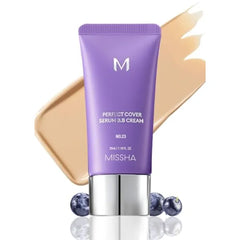 MISSHA M PERFECT Cover Serum BB Cream, Skin Tint, Tinted Moisturizer, Skin Care Foundation Makeup, Superfood Complex, Glass Skin, 1.18 Fl oz