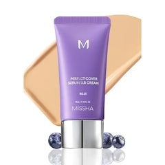 MISSHA M PERFECT Cover Serum BB Cream, Skin Tint, Tinted Moisturizer, Skin Care Foundation Makeup, Superfood Complex, Glass Skin, 1.18 Fl oz