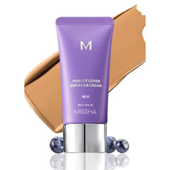 MISSHA M PERFECT Cover Serum BB Cream, Skin Tint, Tinted Moisturizer, Skin Care Foundation Makeup, Superfood Complex, Glass Skin, 1.18 Fl oz