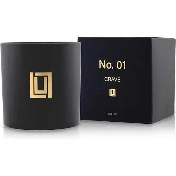 Lulu Candles  Bergamot, Patchouli, Amber Luxury Scented Soy Jar Candle Hand Poured in The USA Highly Scented & Long Lasting (9 Oz. Jar Candle)