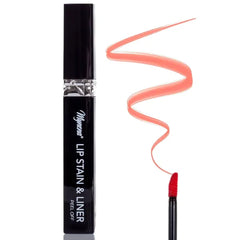 Mynena Peel Off Lip Stain & Liner with Hyaluronic Acid & Vitamin E | Tear Lipstick for Long Lasting Natural Matte Color Tattoo | Stay-On Tint for All-Day Wear