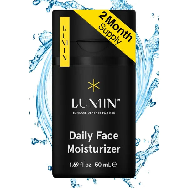 Lumin Daily Face Moisturizer for Men – Lightweight Hydrating Cream with Niacinamide, Men’s Face Lotion for Normal, Combination & Sensitive Skin, Korean Skincare, Smooth & Nourishing, 50ml