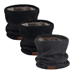 NovForth 3-Pack Winter Neck Warmer & Ski Gaiter Scarf for Men & Women, Fleece Lined Double Layer Face Mask