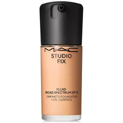 MAC Studio Fix Fluid SPF 15 24HR Matte Foundation with Oil Control for Long Lasting Coverage ,1 oz