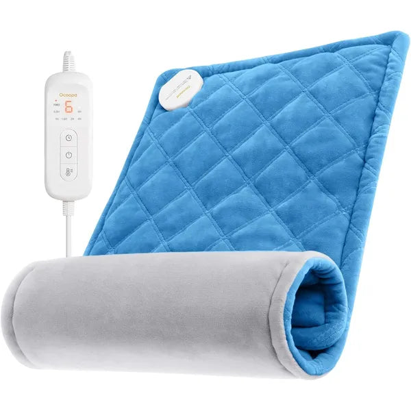 OCOOPA Graphene Heating Pad - Ultra Rapid 8-Layer Heat, 6-Hour Timer, 12" x 24" for Neck, Back & Shoulder Relief