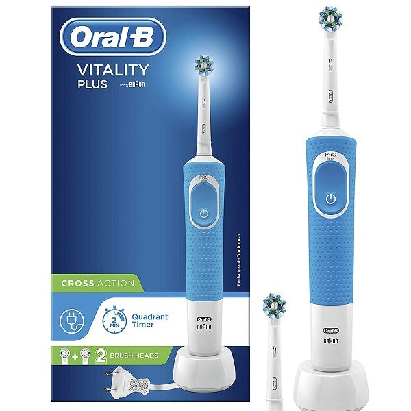 Oral-B Toothbrush Crossaction Deep Cleaning Action Rechargeable Electric Blue