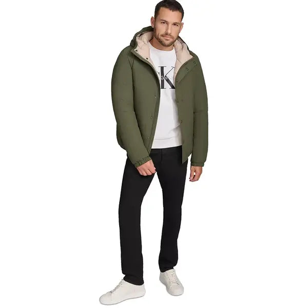 Men's Ripstop Hooded Puffer Jacket