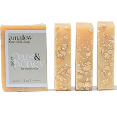 Amallow Premium Goat Milk Soap Bars Dry Skin, Gentle, Organic & Soothing Hand Made in USA with Real Goat Milk Large