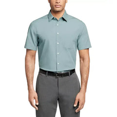 Van Heusen Poplin Solid Short-Sleeve Dress Shirt