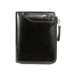 Oceantree PU Leather Front Pocket Wallet for Men - RFID Blocking Bifold with Zip & Card Holder