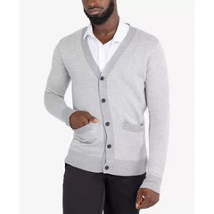 X-Ray Men's Herringbone Cardigan Sweater