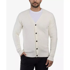 X-Ray Men's Basic Ribbed Cardigan