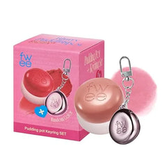 fwee Blurry Pudding Pot + Keychain SET Airbrushed Blush & Lip, Buildable Pigment, Long lasting, Lightweight, Easy to Blend, Natural Soft Matte Finish Makeup  Baddie