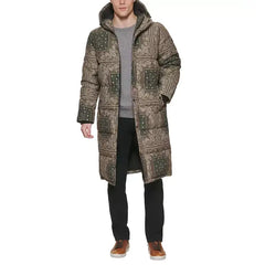 Men's Quilted Extra Long Parka Jacket