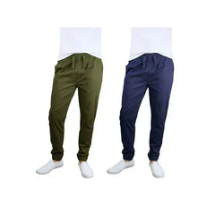 Galaxy By Harvic Men's Basic Stretch Twill Joggers, Pack of 2