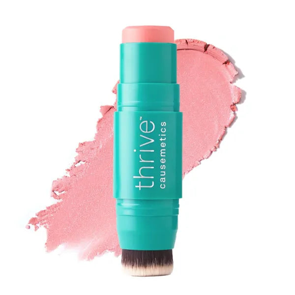 Thrive Causemetics Triple Threat Color Stick: Cream Blush Stick with Vitamin E, Evening Primrose Oil, Waterproof Smudge Proof Face Makeup Formula