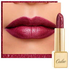 Oulac Lipstick for Women with Metallic 3D Shine Lightweight Hydrating Formula, High Impact Lip Color, Vegan Beauty, Full Coverage Lip Makeup
