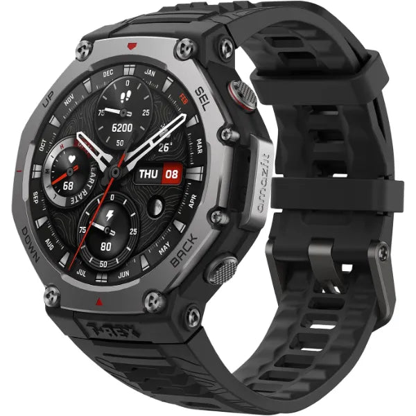 Amazfit T-Rex 3 Rugged/Military Smart Watch 48mm, GPS (with Privacy), Offline Maps, Long Battery Life,328 Feet Water-Resistant, 170 Fitness/Sport Modes, AI, Voice Control, for Android or iPhone