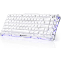 GravaStar Mercury K1 75% Wireless Mechanical Gaming Keyboard – Aluminum Alloy Exoskeleton, Hot-Swappable Gasket Mount, RGB Backlit