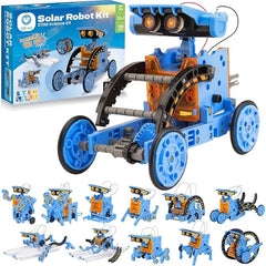 Sillbird 12 in 1 Solar Robot Building Kit STEM Gift for Boys Aged 8-13, DIY Science Educational Robotic Toys for Kids Teens Birthday, Powered by the Sun with 190 Pieces