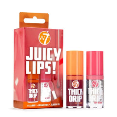 W7 Juicy Lips Thick Drip Lip Gloss Duo Too Close and in the Clear
