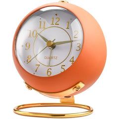 Tetino Analog Alarm Clocks,Desk Clock Aesthetic Retro Cute,Room Decoration,Small Clock with Night Light,Silent Non Ticking,Battery Powered,Clocks for Kids,Bedroom,Travel,Kitchen,Bedside Decor
