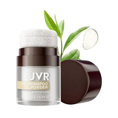 JVR Dry Shampoo Powder Absorbs Oil in Hair, Volumizing, Dry Shampoo for Women & Men, Freshens Hair, Mattifying Root Boost with Tea Extract, Non Aerosol for Oily Hair
