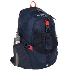 Outdoor Products Vortex 30L Backpack with Water Bottle, Durable Blue Polyester Backpack for Adults and Teens