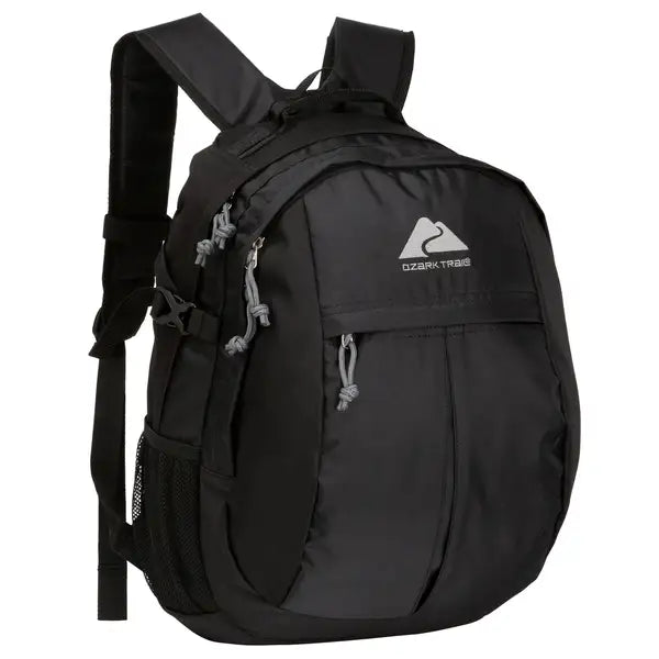 Ozark Trail 25L Hiker Backpack for Adults and Teens, Polyester Black