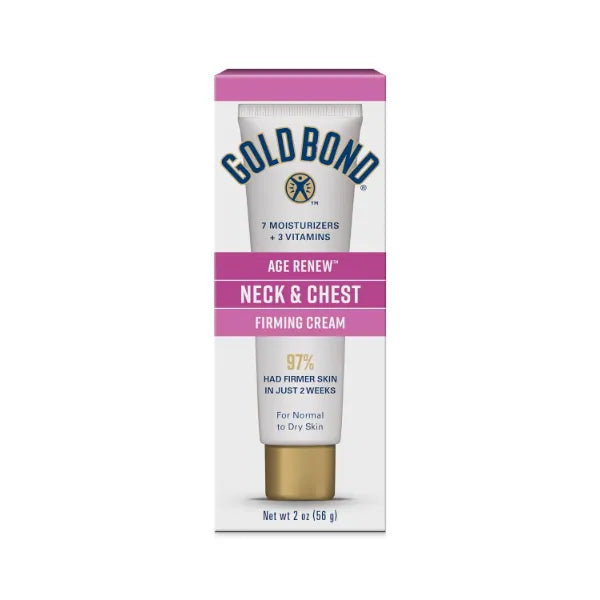 Gold Bond Age Renew Neck & Chest Firming Age Renew Cream, 2 oz., Clinically Tested Skin Firming Cream (Pack of 1 or 3)