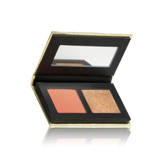 Kevyn Aucoin The Art of Blush & Glow Duo Palette – Peach (Dahlia) & Pink (Azalea) Matte Blush with Golden Haze & Star Gaze Highlighters