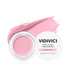 VIDIVICI Petal Glow Cream Blush, Multi Shade Cream Blusher for Natural Radiant Cheeks Long Lasting Hydrating Color