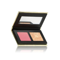 Kevyn Aucoin The Art of Blush & Glow Duo Palette – Peach (Dahlia) & Pink (Azalea) Matte Blush with Golden Haze & Star Gaze Highlighters