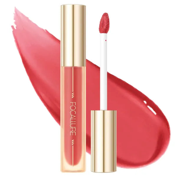 FOCALLURE Glasting Water lip Tint,Non-Sticky Long Lasting Liquid Lipstick,High Shine,Vivid 16 Colors,Glossy Finish Lipgloss for Daily Use