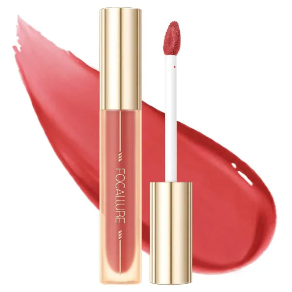 FOCALLURE Glasting Water lip Tint,Non-Sticky Long Lasting Liquid Lipstick,High Shine,Vivid 16 Colors,Glossy Finish Lipgloss for Daily Use