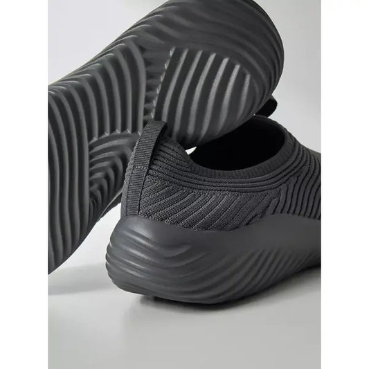 Textured | Slip-On Sports Shoes - Gray