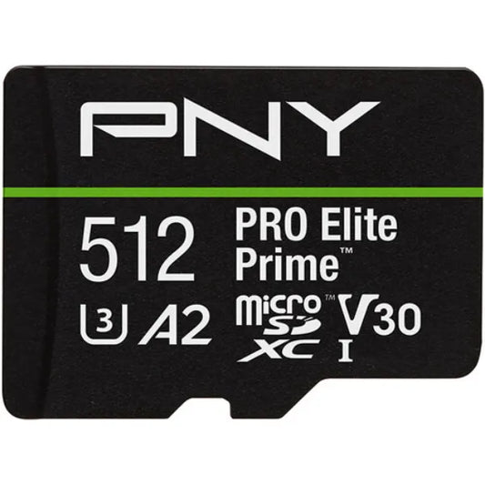 PNY Pro Elite Prime MicroSDXC Memory Card with Adapter 200MB/S - 512GB