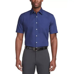 Van Heusen Poplin Solid Short-Sleeve Dress Shirt