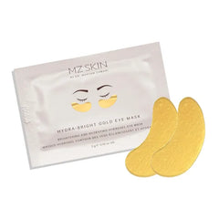 MZ SKIN Hydra-Bright Gold Eye Mask - Collagen-Infused Hydrogel Treatment for Puffiness, Dark Circles and Fine Lines, With Niacinamide, Hyaluronic Acid & Gold Nano Particles, Fragrance Free